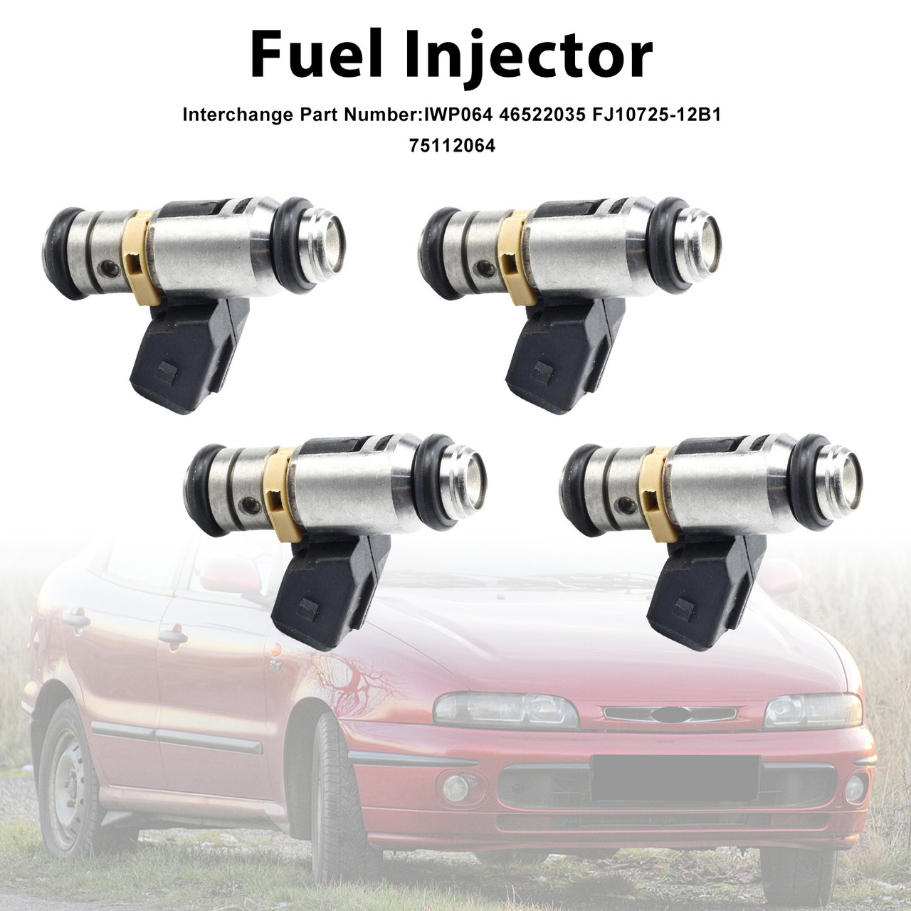 1995-2002 Fiat Brava Bravo Marea 4Pcs Fuel Injector IWP-064 Generic