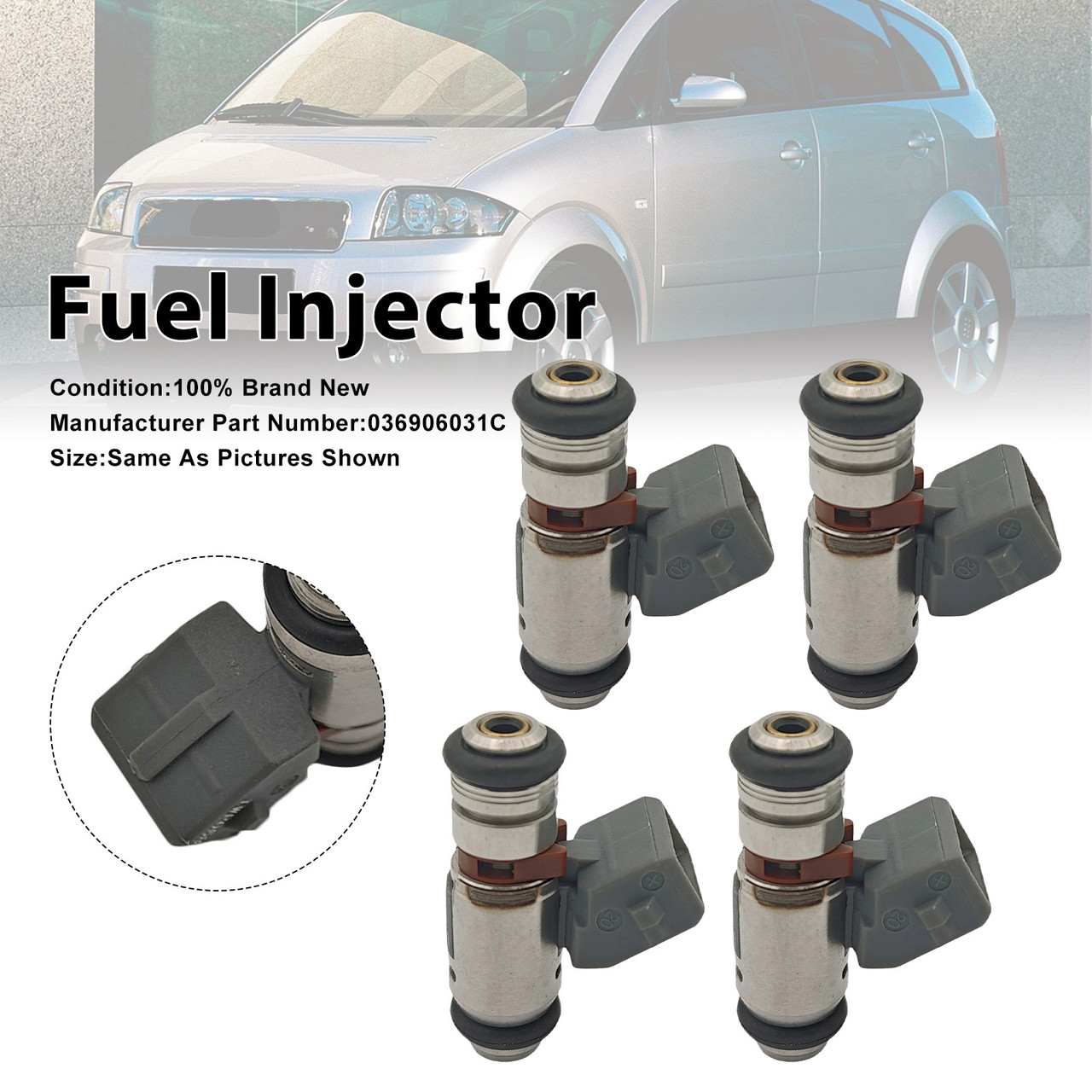 1999-2002 Seat Cordoba Ibiza Leon Toledo 4Pcs Fuel Injector 036906031C Generic