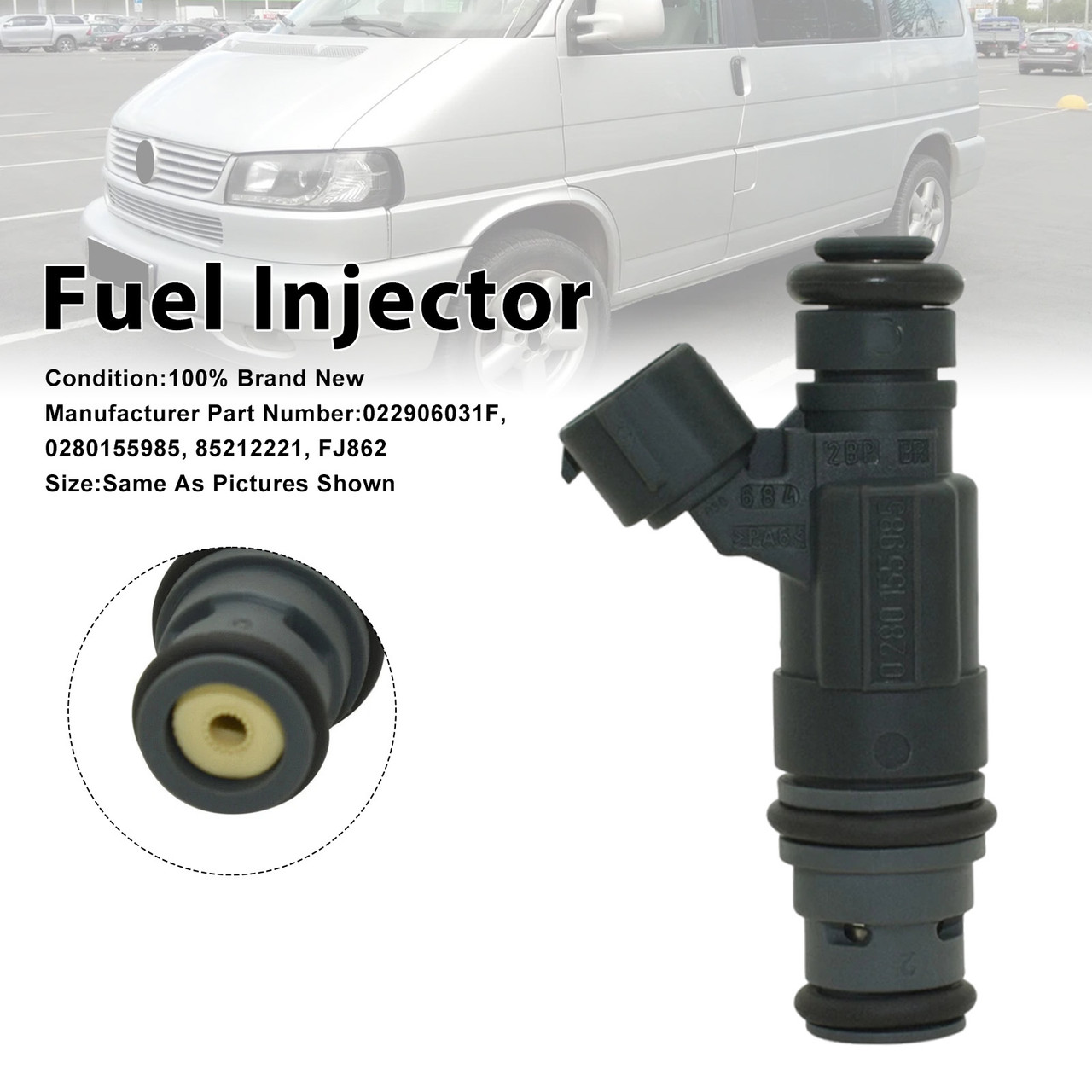 2001-2005 Volkswagen EuroVan Golf Jetta V6 2.8L 1Pcs Fuel Injector 0280155985 Generic
