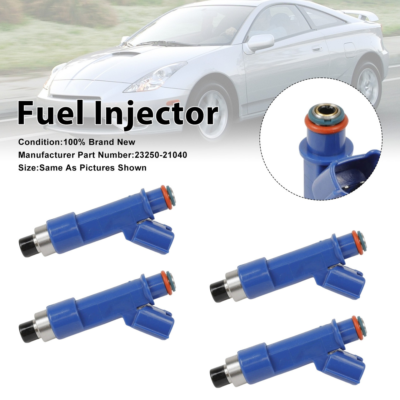 2003-2014 Toyota Celica Corolla Matrix 1.8L L4 4Pcs Fuel Injector 23250-21040 Generic