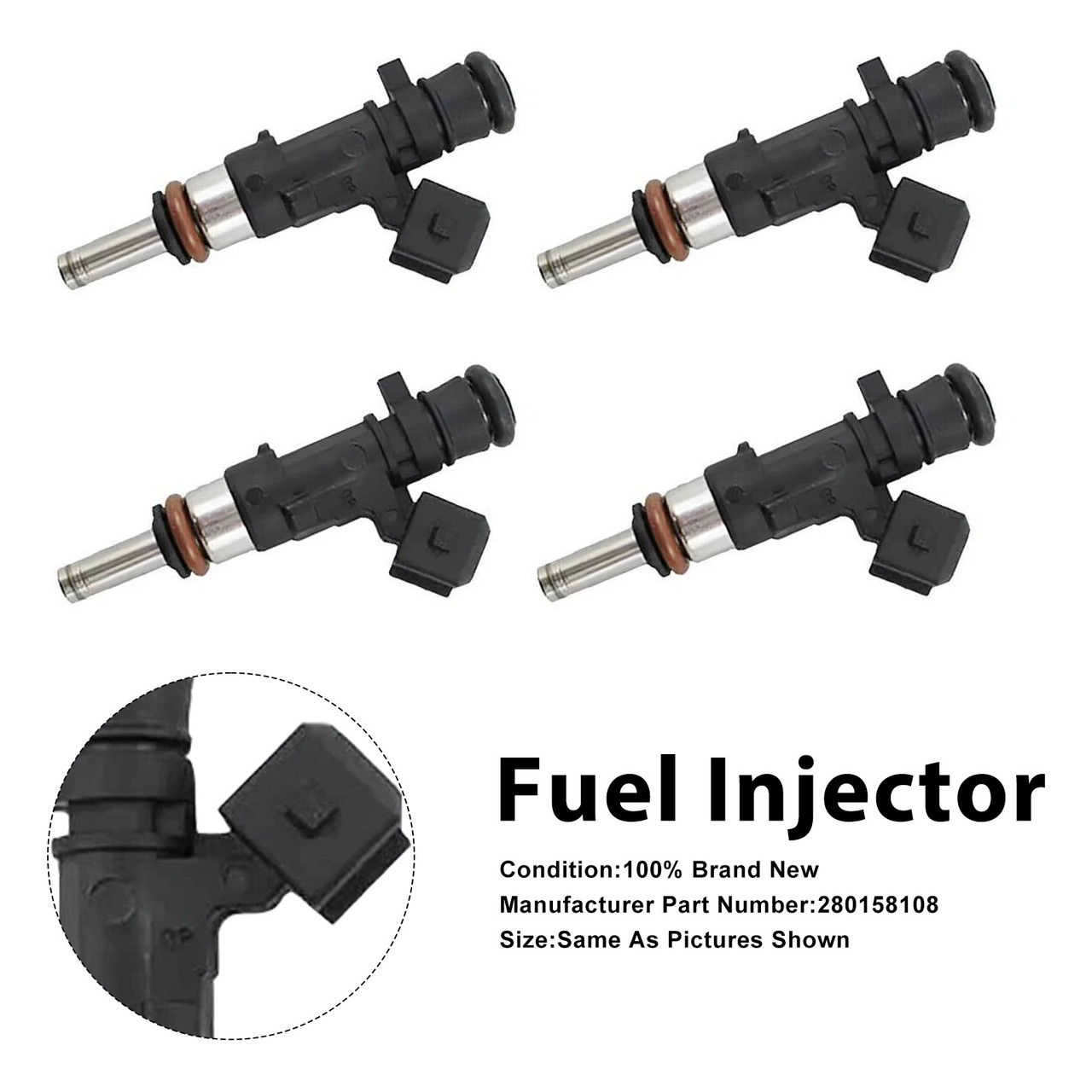 2013-2016 Holden Cruze JH 1.6L 4 Cyl A16LET 4Pcs Fuel Injector 0280158108 Generic
