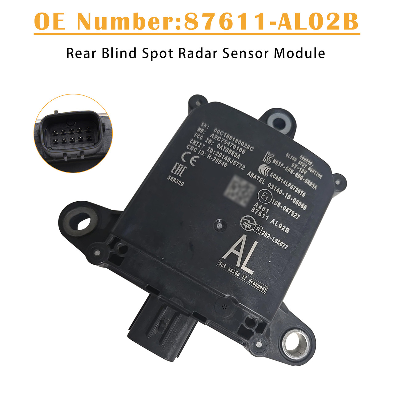 2018-2019 Subaru Outback Rear Blind Spot Radar Sensor Module 87611-AL02B Generic