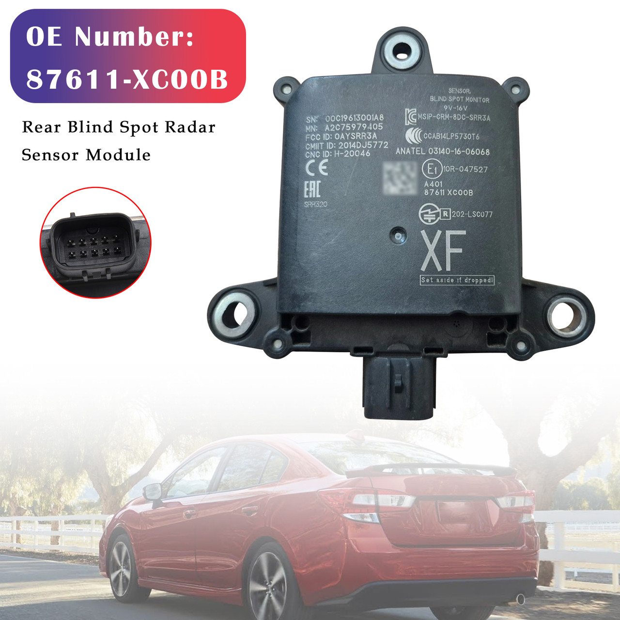 2017-2019 Subaru Impreza Ascent Rear Blind Spot Radar Sensor Module 87611-XC00B Generic
