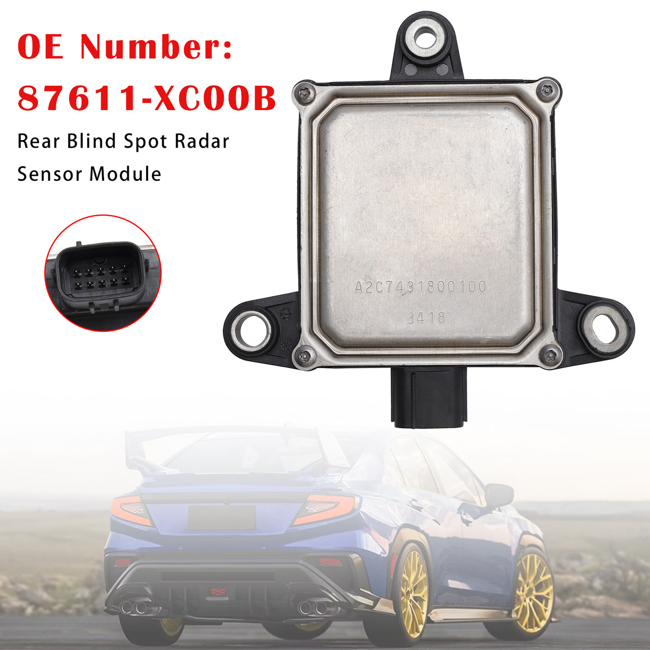 2017-2019 Subaru Impreza Ascent Rear Blind Spot Radar Sensor Module 87611-XC00B Generic