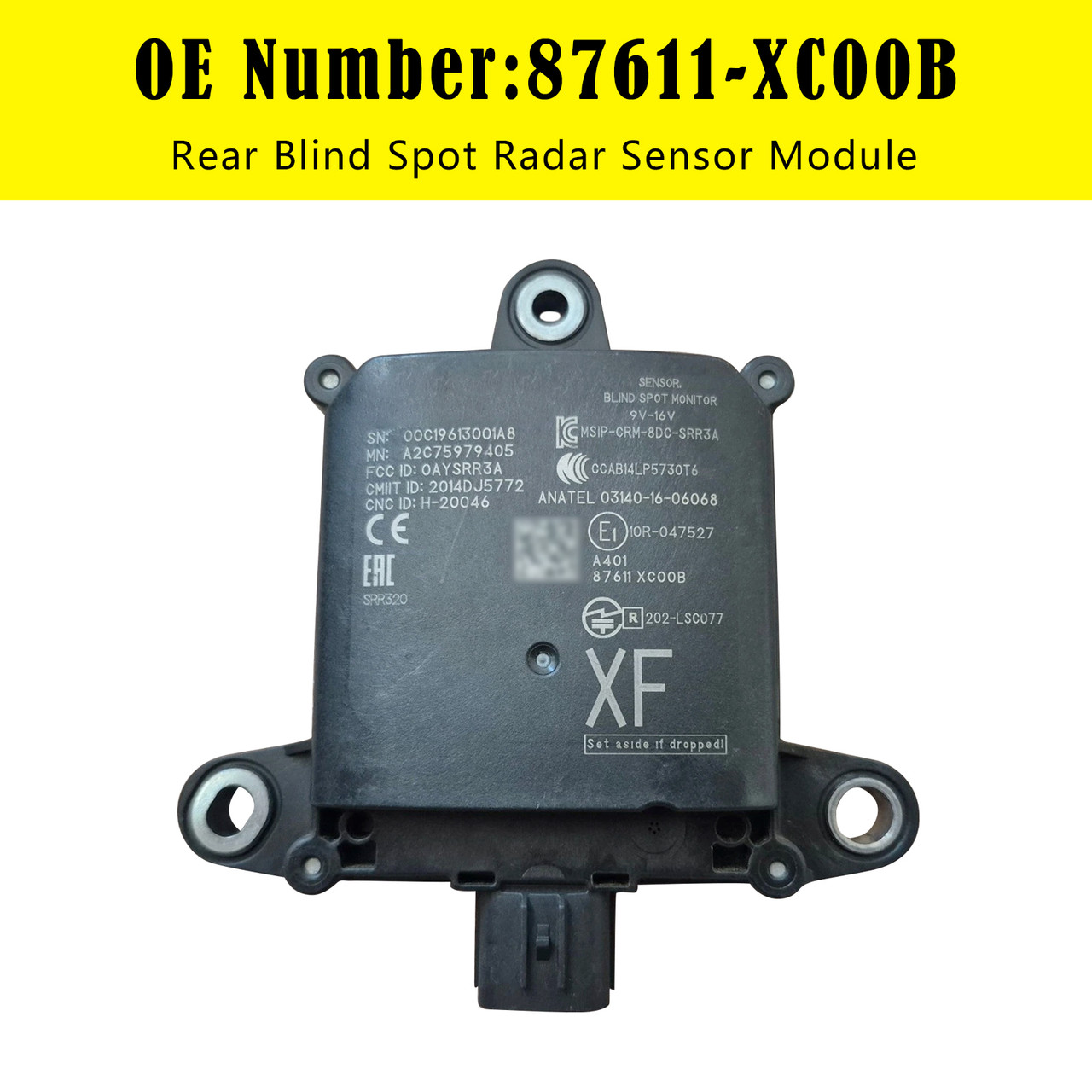 2017-2019 Subaru Impreza Ascent Rear Blind Spot Radar Sensor Module 87611-XC00B Generic