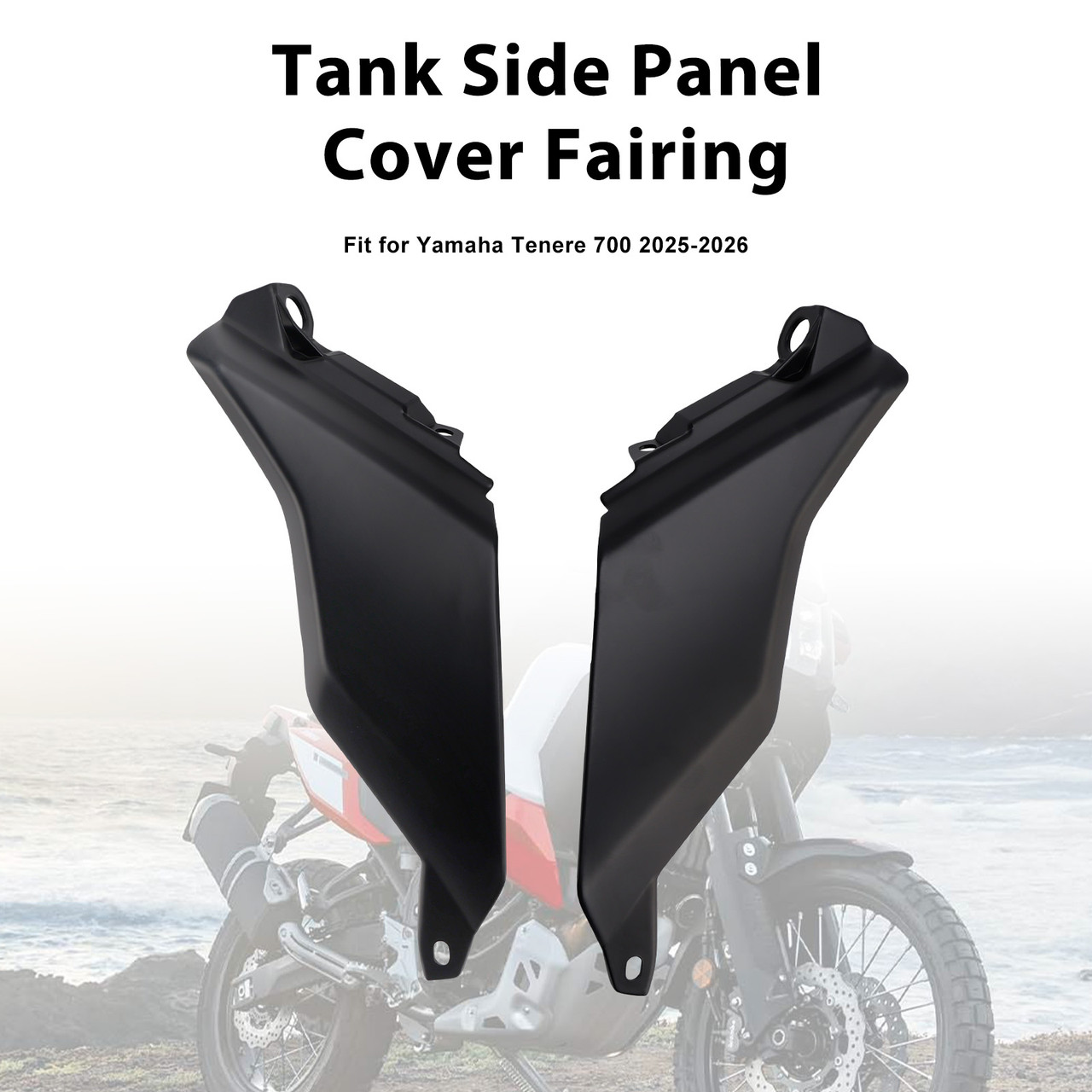2024-2026 Yamaha Tenere 700 Tank Side Panel Cover Fairing Matte Black Generic