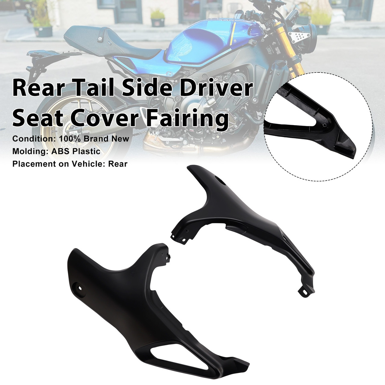 2022-2026 Yamaha XSR900 Rear Tail Side Driver Seat Cover Fairing Matte Black Generic