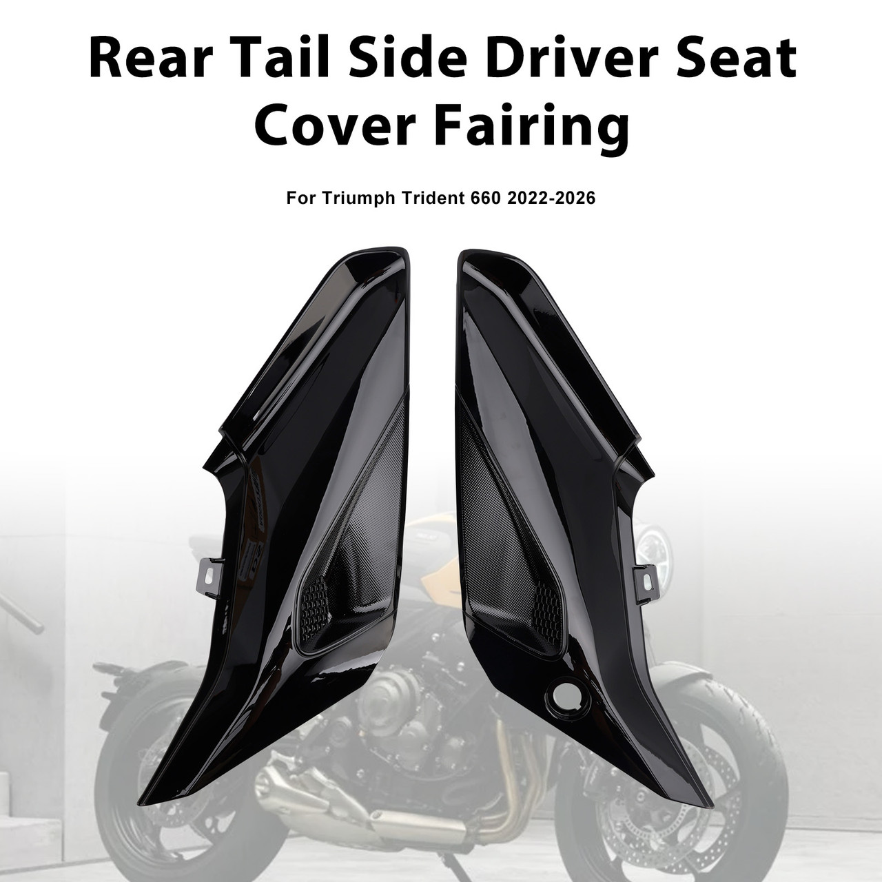2022-2026 Triumph Trident 660 Rear Tail Side Driver Seat Cover Fairing Black Generic