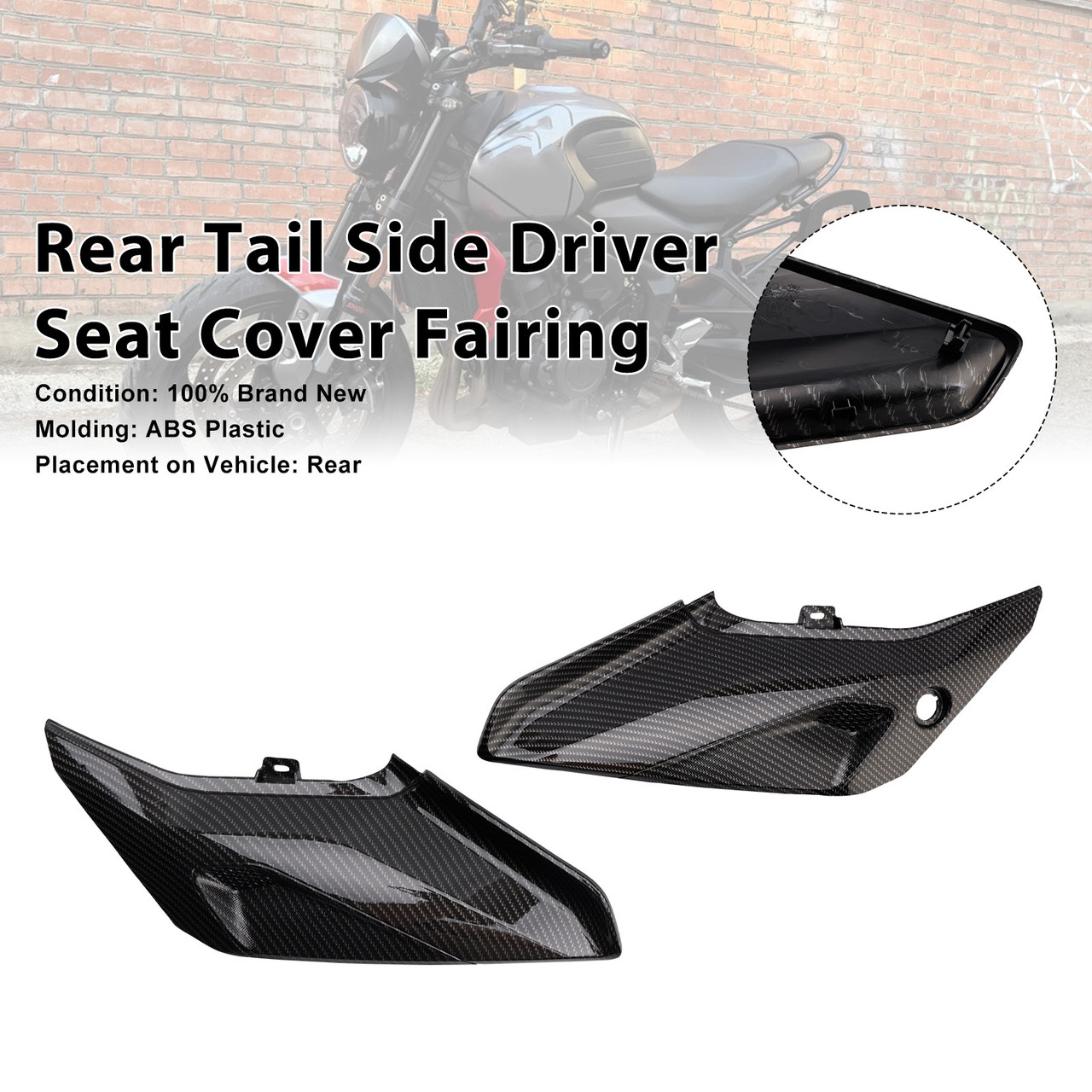 2022-2026 Triumph Trident 660 Rear Tail Side Driver Seat Cover Fairing Carbon Generic