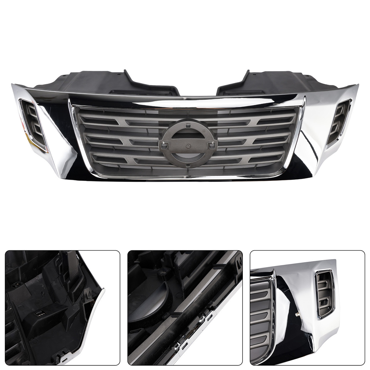 2015-2020 Nissan Navara D23 NP300 Front Bumper Grille Chrome Generic