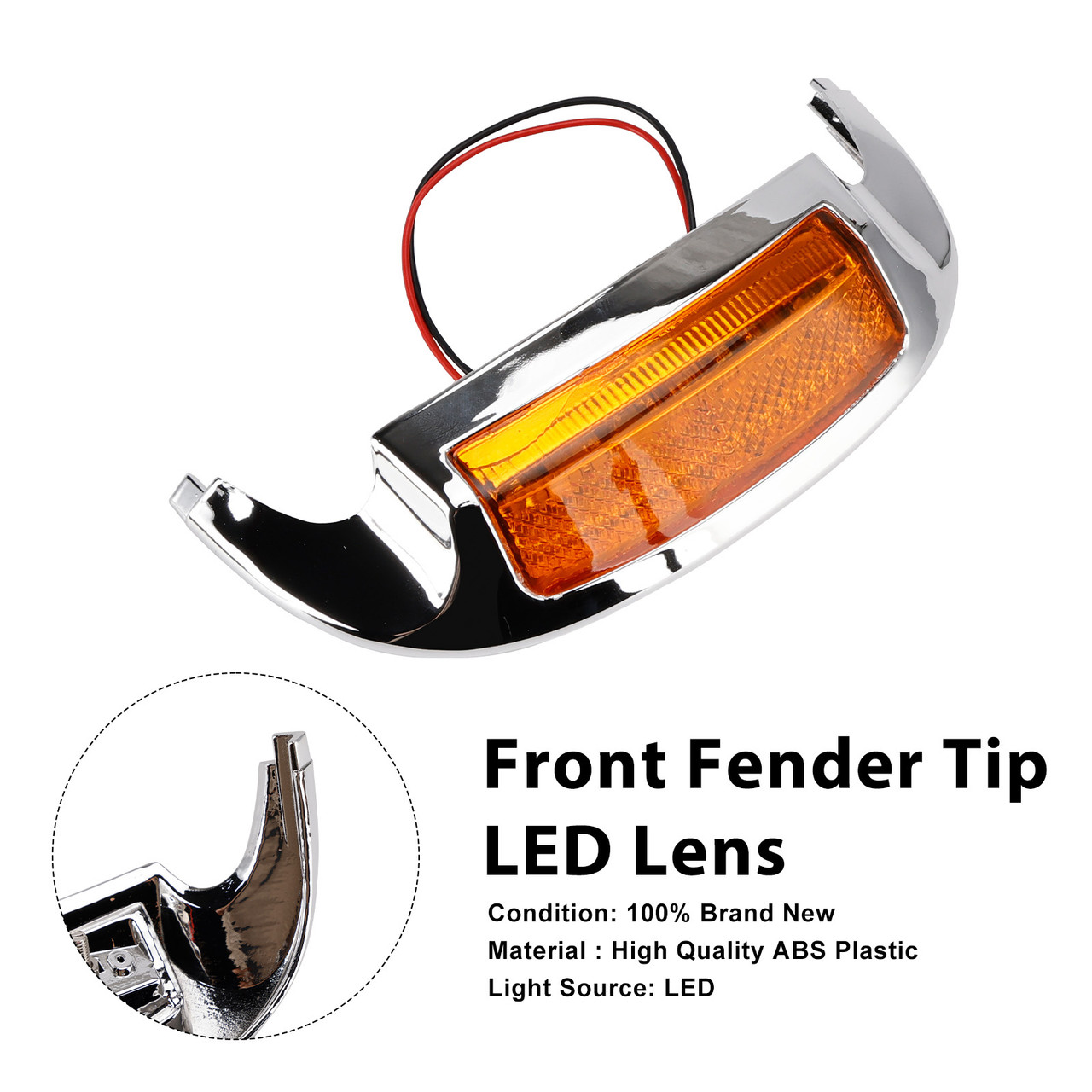 2014-2023 Front Fender Tip LED Lens Fit For Electra Glide Ultra Limited Low