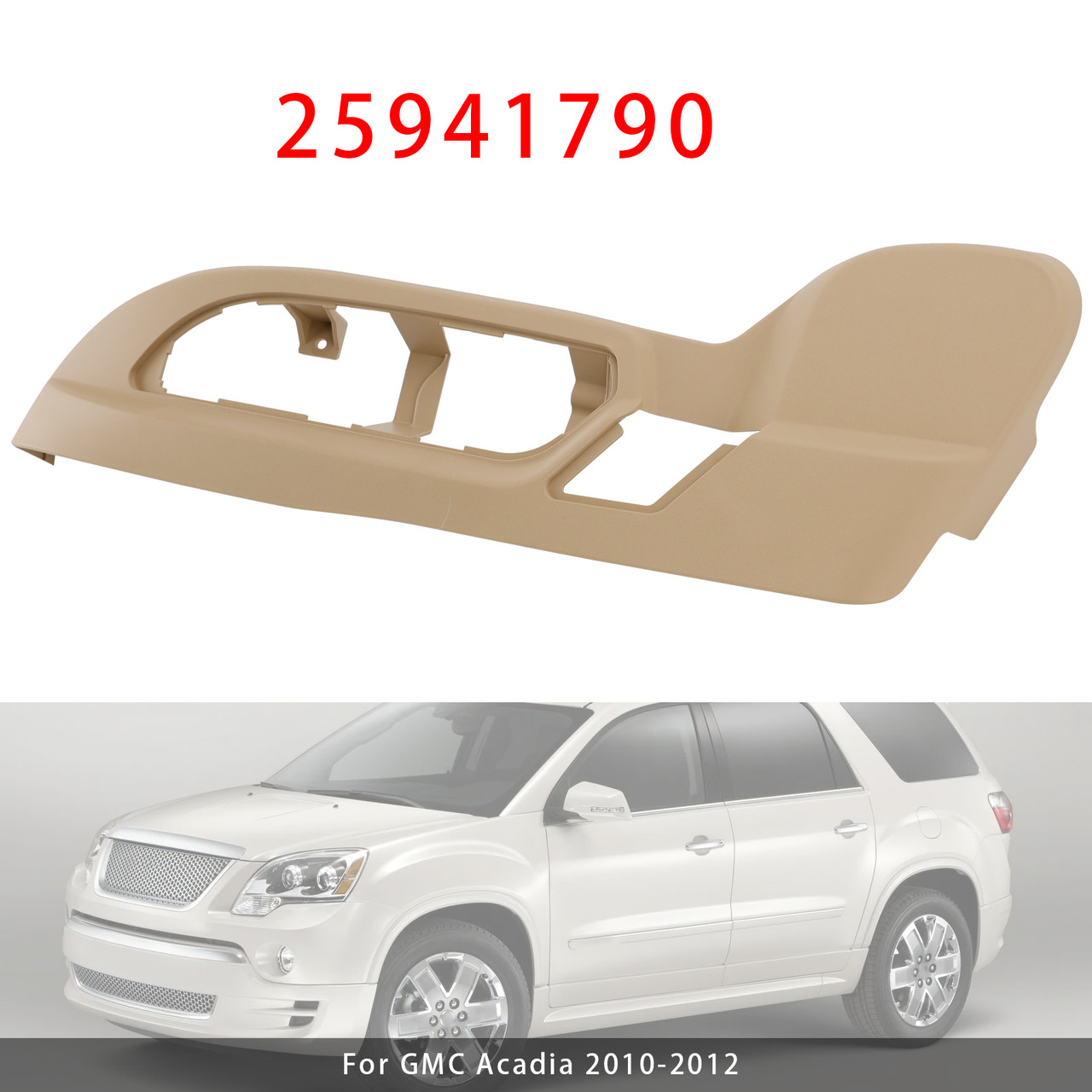 2010 Saturn Outlook Front Driver Seat Side Trim Panel Tan Cover 25941790 Generic