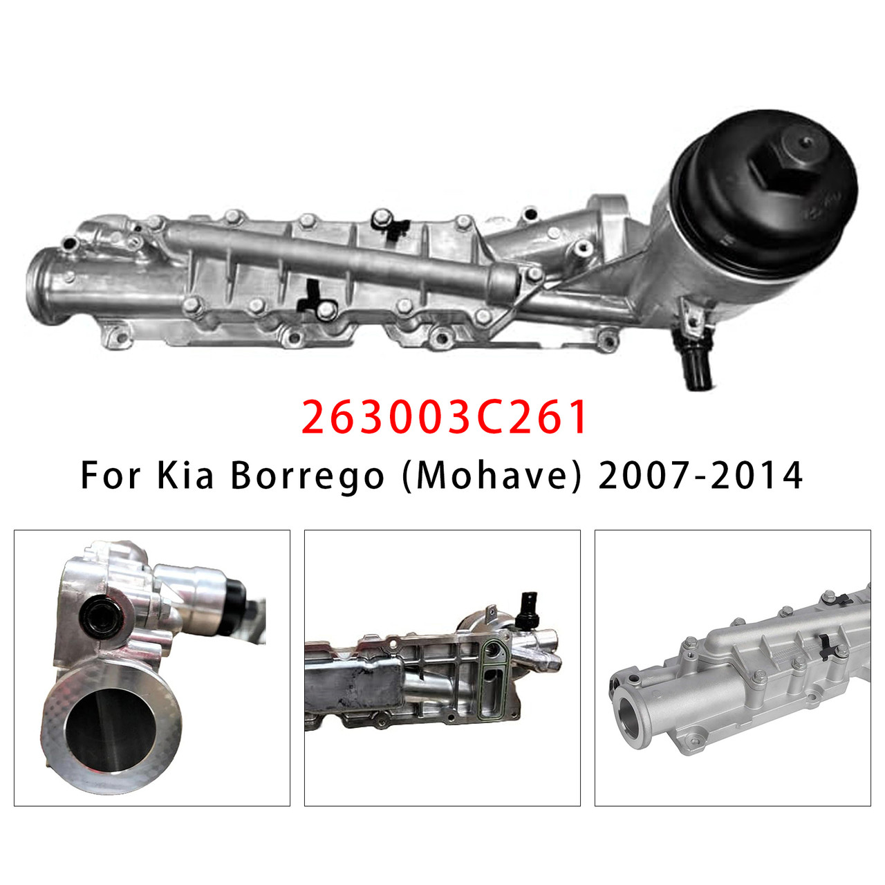 2007-2014 Kia Borrego (Mohave) Oil Filter Oil Cooler Assembly 263003C261 Generic