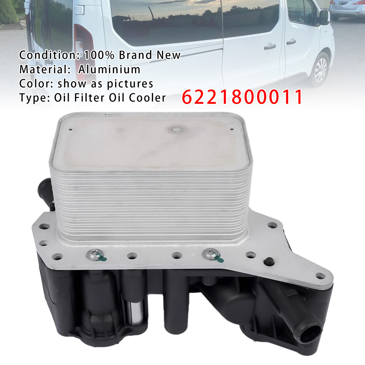 2014-2019 Renault Trafic III 1.6 dCi Engine Oil Filter Oil Cooler Assembly 6221800011 Generic