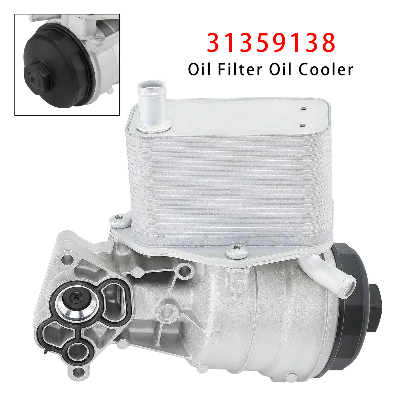 2007-2016 Volvo S60 S80 V60 V70 Engine Oil Filter Housing Oil Cooler 31359138 Generic