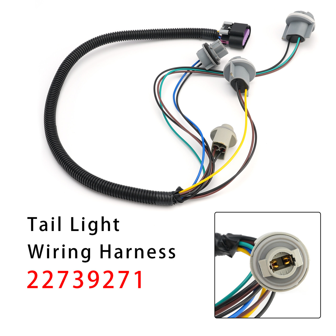 2007-2013 Chevy Avalanche Tail Light Wiring Harness Left or Right 22739271 Generic