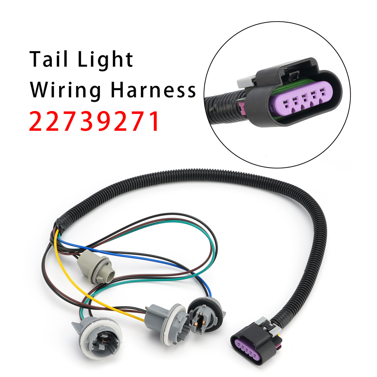 2007-2013 Chevy Avalanche Tail Light Wiring Harness Left or Right 22739271 Generic