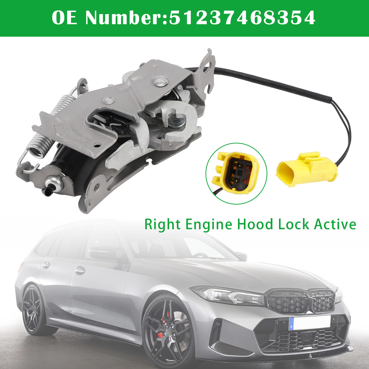 2018 2019-2024 BMW 1 F40 3 G20/ G21 Right Engine Hood Lock Active 51237468354 Generic
