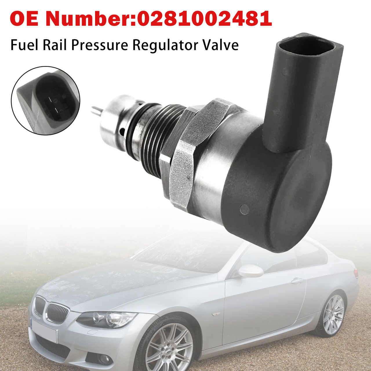 2001-2012 BMW 1 3 5 7 SERIES X3 X5 Fuel Rail Pressure Regulator Valve 0281002481 Generic