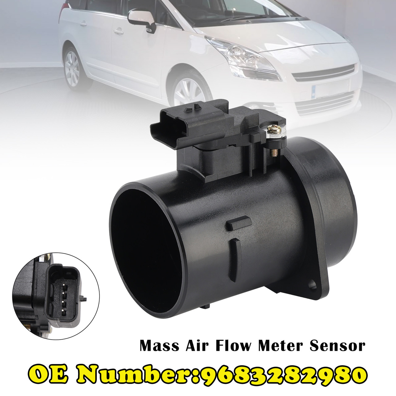 Mass Air Flow Meter Sensor 9683282980 For Peugeot 208 308 2008 1.4 1.6 HDi