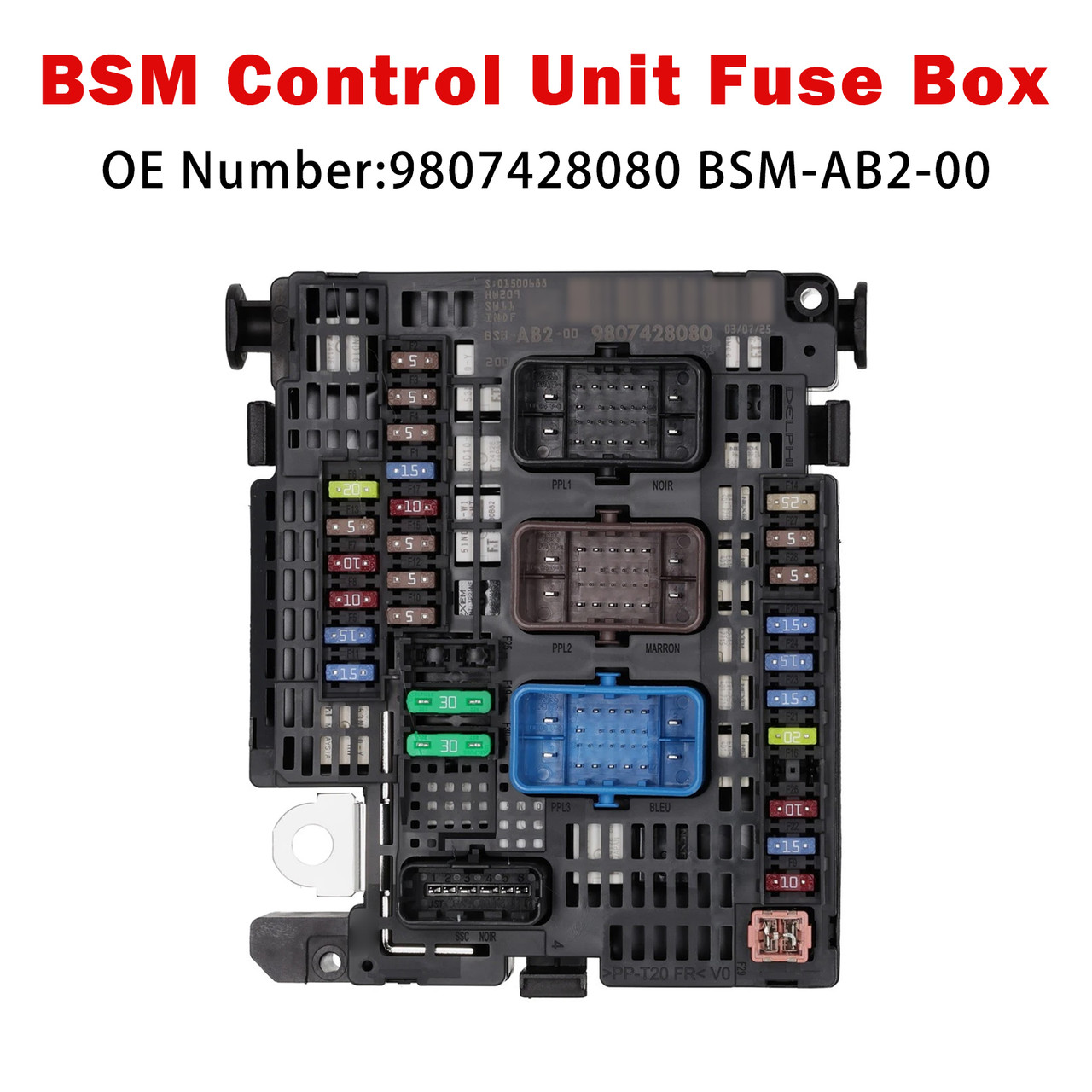 BSM Control Unit Fuse Box 9807428080 BSM-AB2-00 For Citroën C4 II DS4 2011-