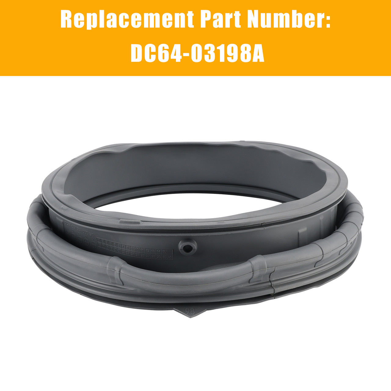 Door Seal Ring DC64-03198A Rubber Washer Parts For Samsung Washing Machine