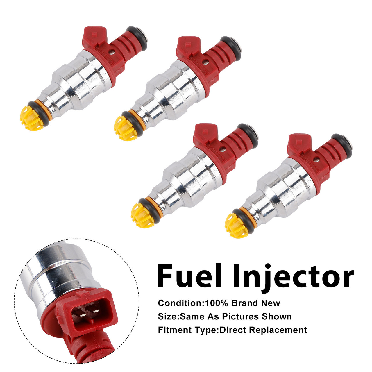 1990-1995 Mitsubishi Diamante Precis 4Pcs Fuel Injector 35310-24010 Generic