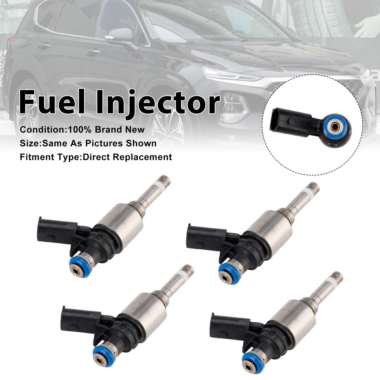 2015-2020 Hyundai Santa Fe Sonata Tucson 4Pcs Fuel Injector 35310-2GGA1 Generic