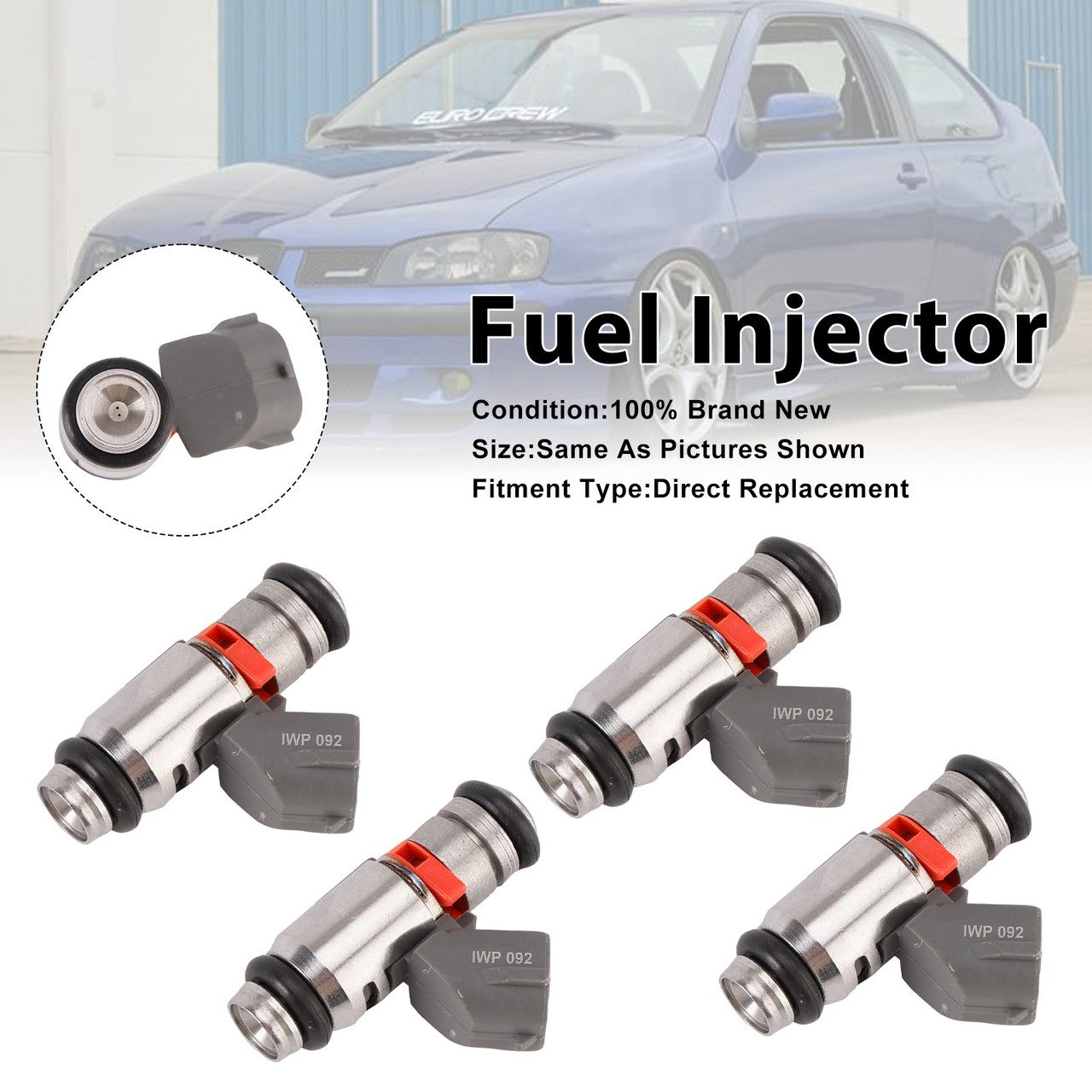 1997-2010 VW Golf Mk IV Lupo Beetle Polo 4Pcs Fuel Injector 0280158257 Generic