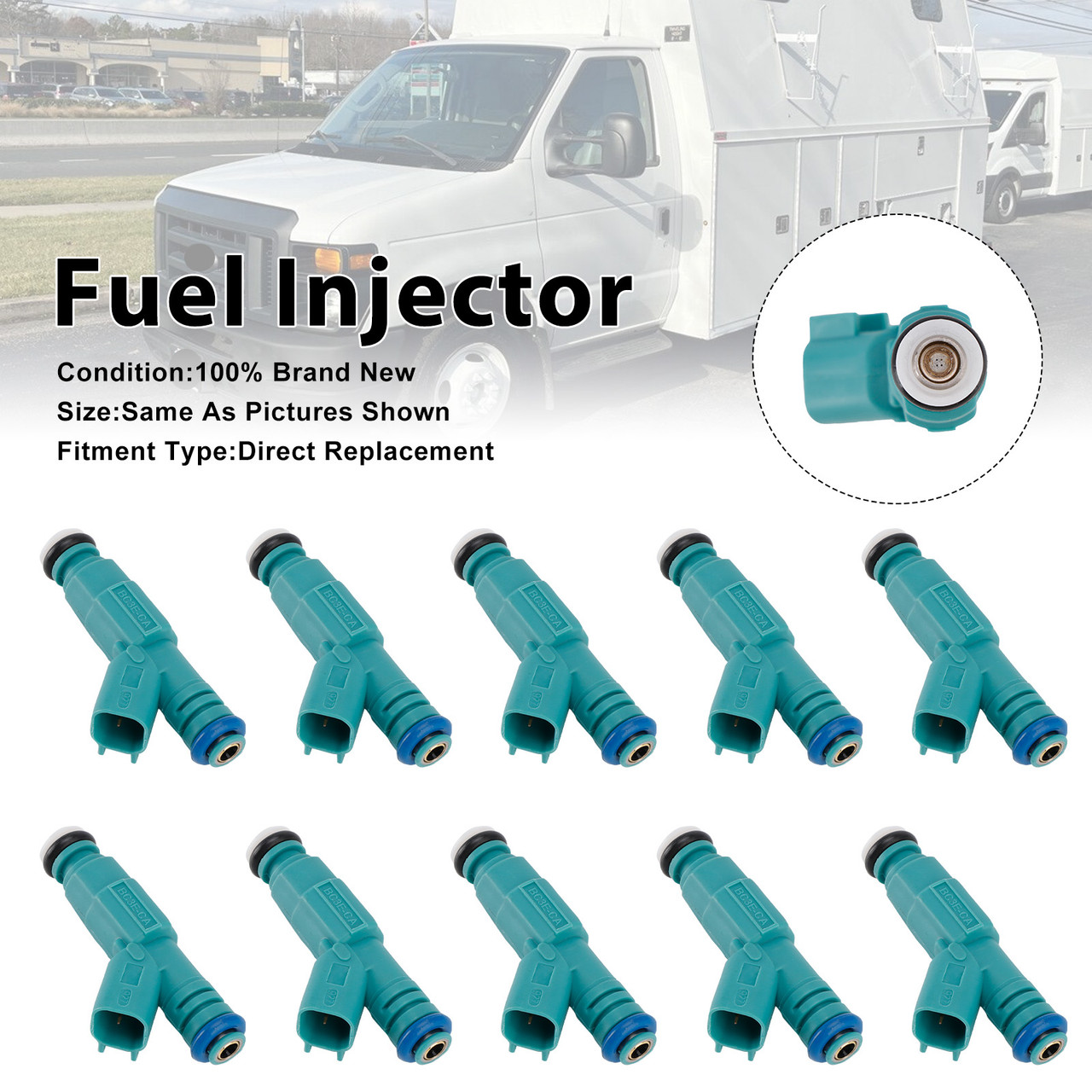 2004-2009 Ford E-350 E-450 10Pcs Fuel Injector 4C2Z9F593DA Generic