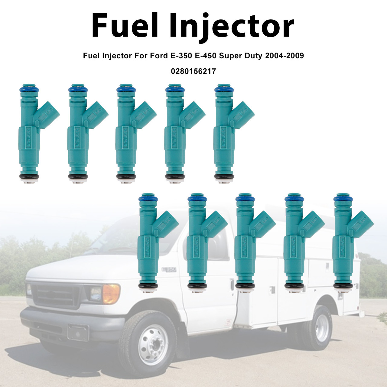 2004-2009 Ford E-350 E-450 10Pcs Fuel Injector 4C2Z9F593DA Generic