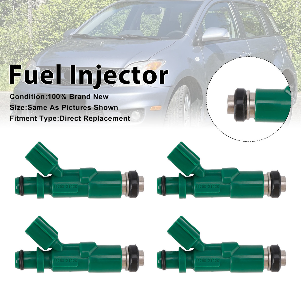 2000-2009 Toyota Echo Prius 1.5L 4Pcs Fuel Injector 23250-21020 Generic