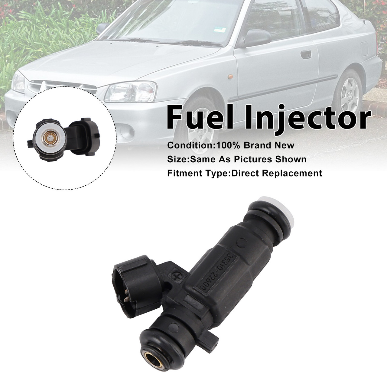 2000-2005 Hyundai Accent Elantra Getz 1Pcs Fuel Injector 835310-22600 Generic