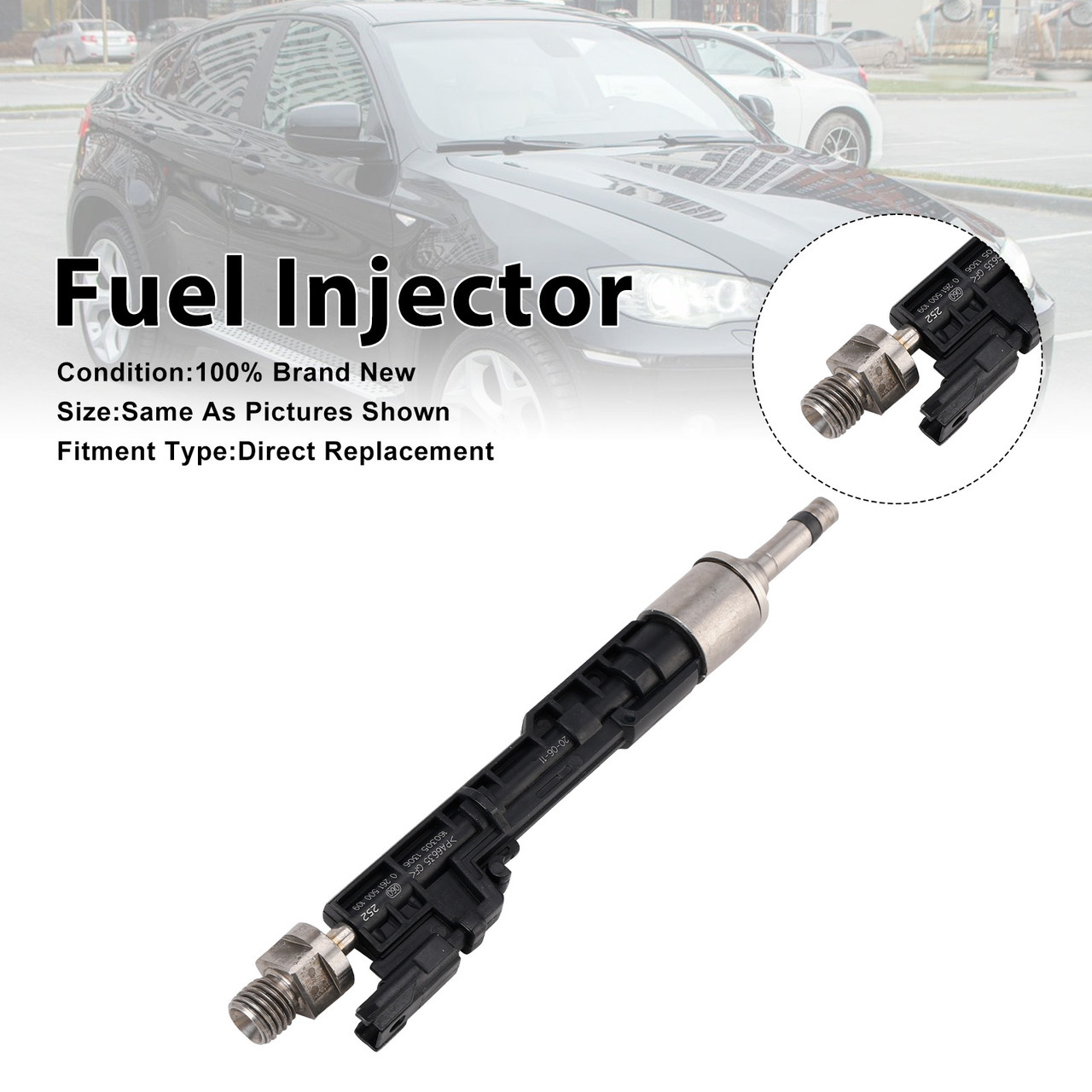2011-2015 BMW X1 X3 X5 X6 1Pcs Fuel Injector 0261500109 Generic