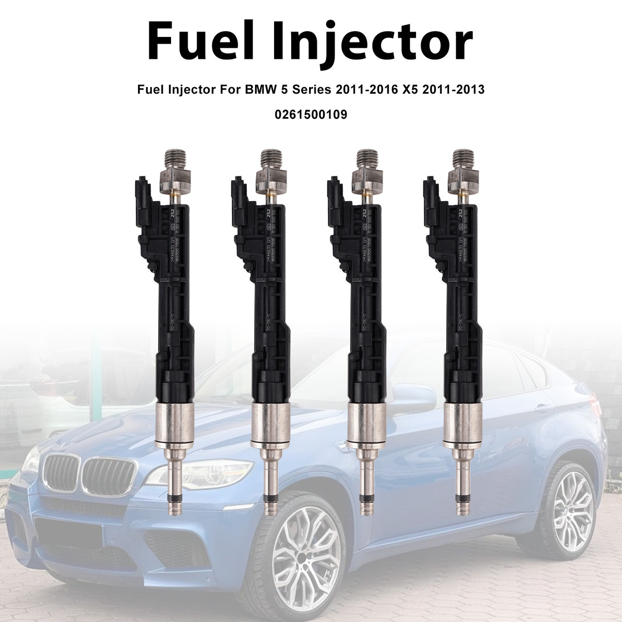2011-2015 BMW X1 X3 X5 X6 4Pcs Fuel Injector 0261500109 Generic