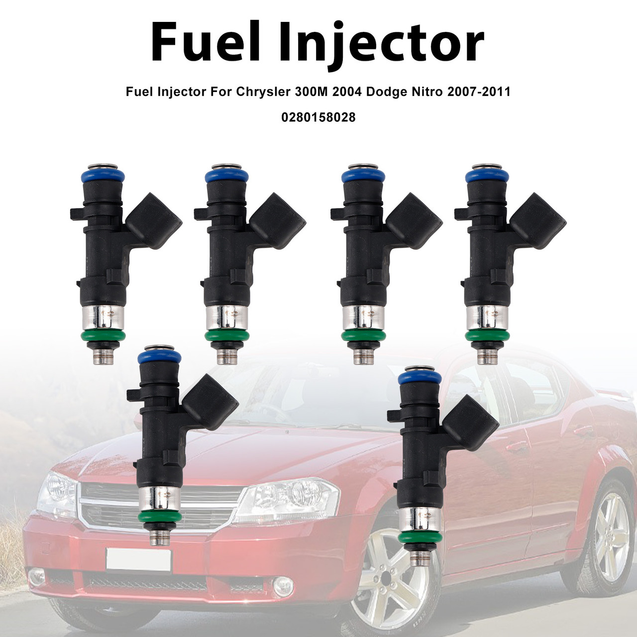 2004-2010 Chrysler 6Pcs Fuel Injector 0280158028 Generic
