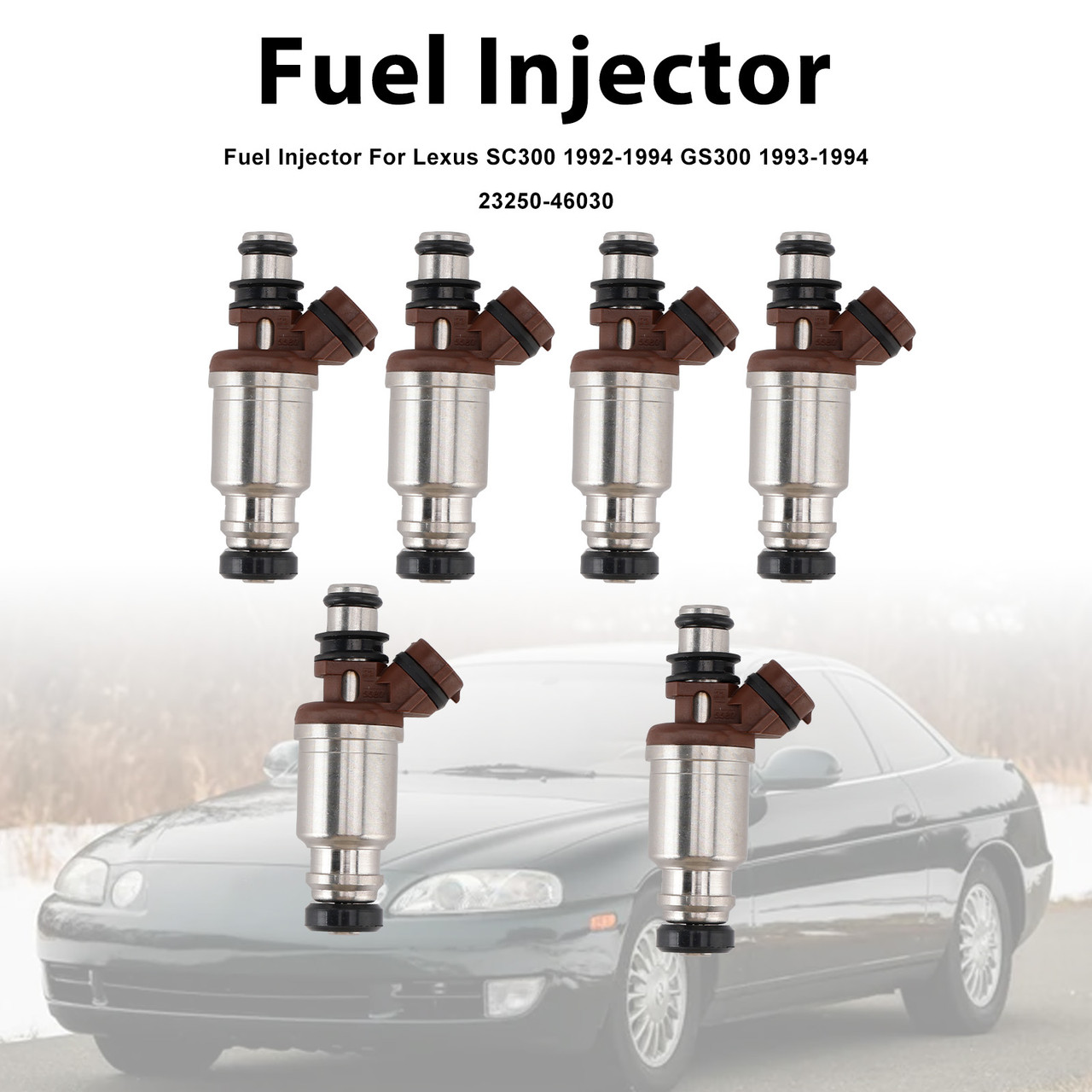 1993-1995 Toyota Supra 6Pcs Fuel Injector 23250-46030 Generic