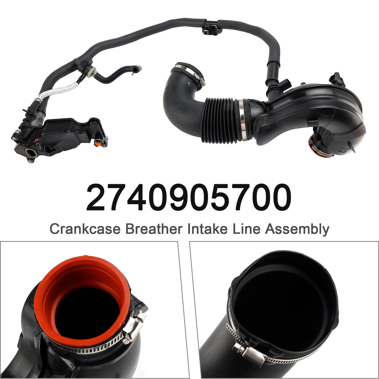 2009-2023 Benz X218 S205 W213 M274 Crankcase Breather Intake Line Assembly 2740905700 Generic