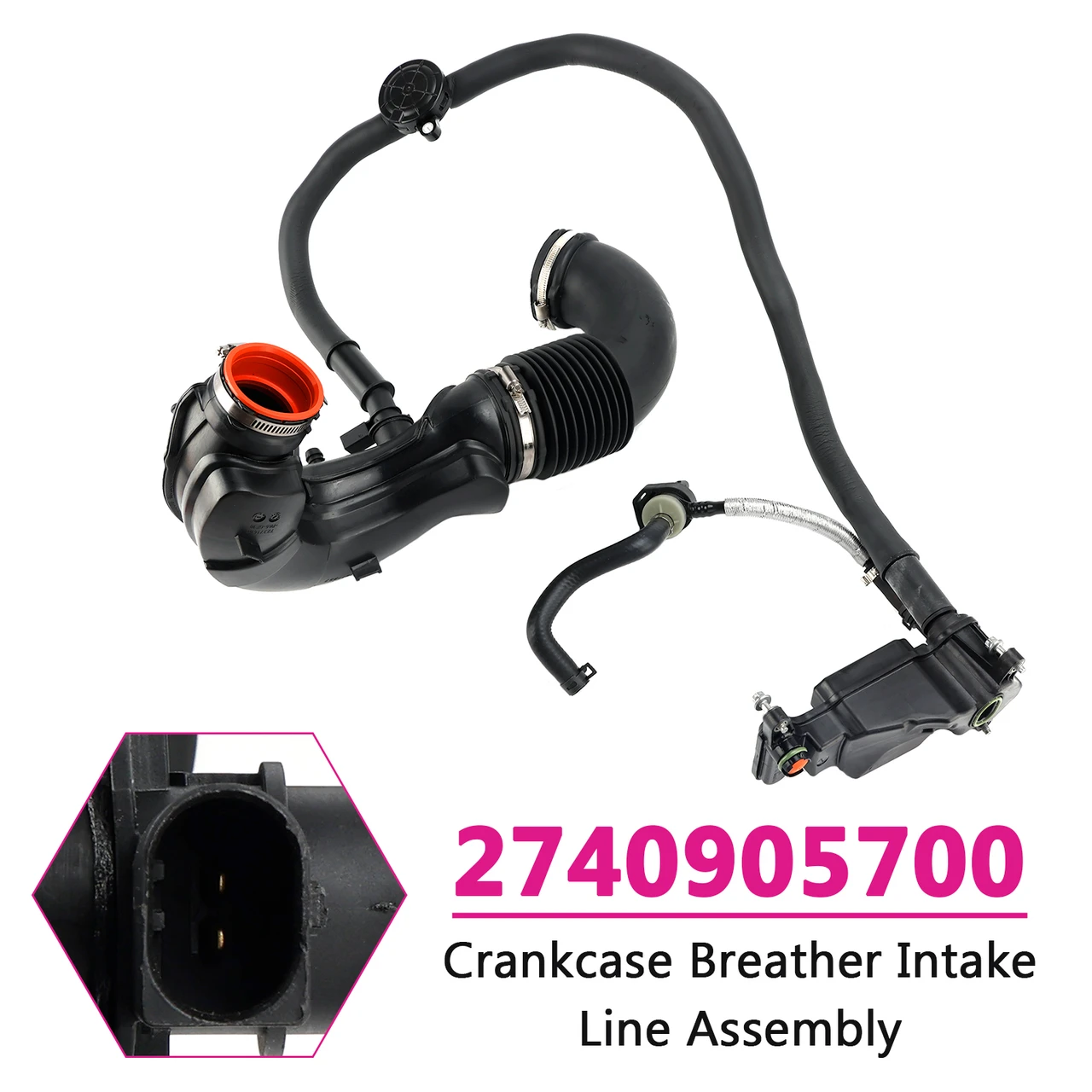 2009-2023 Benz X218 S205 W213 M274 Crankcase Breather Intake Line Assembly 2740905700 Generic
