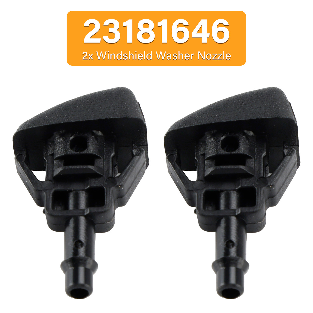 2014-2019 Chevrolet Silverado 1500 2PC Windshield Washer Nozzle 23181646 Generic