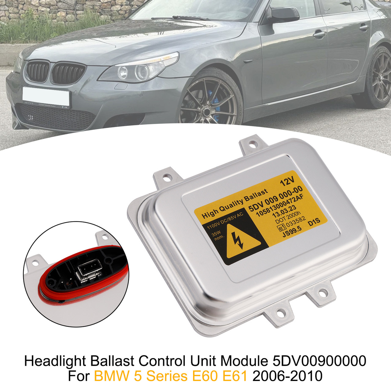 Headlight Ballast Control Unit Module 5DV00900000 For BMW 5 Series E60 E61 2006-2010