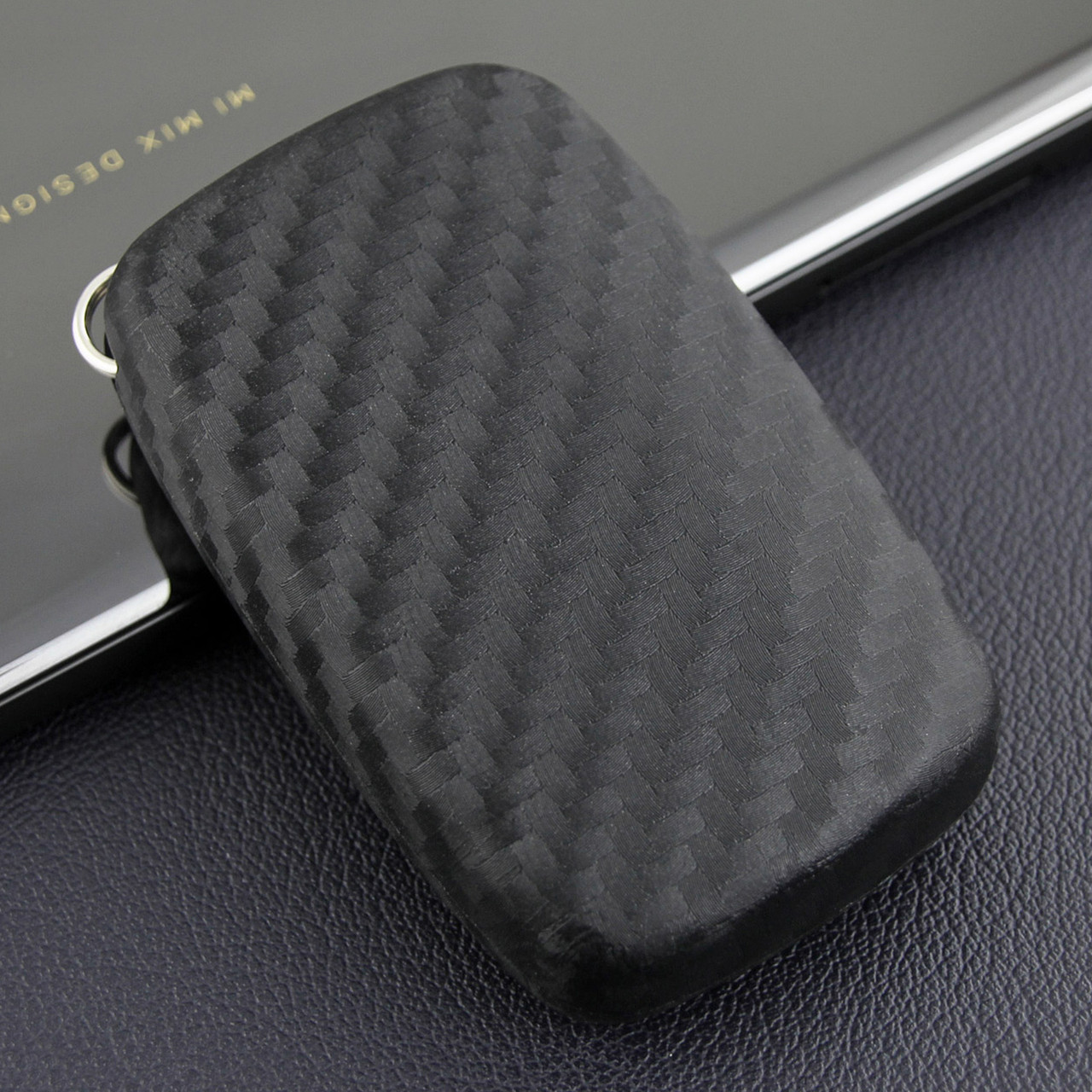 2013-2018 Jaguar XE XF XJ Leather Silicone Car Key Case Cover With Buckle Generic