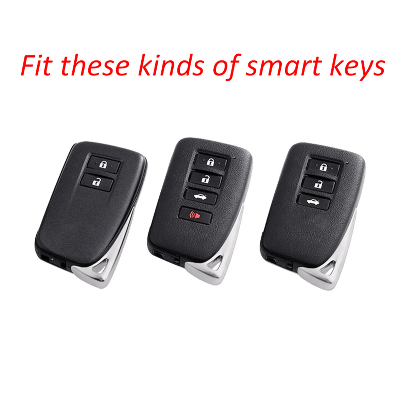 2013-2019 Lexus Leather Silicone Car Key Case Cover With Buckle Generic