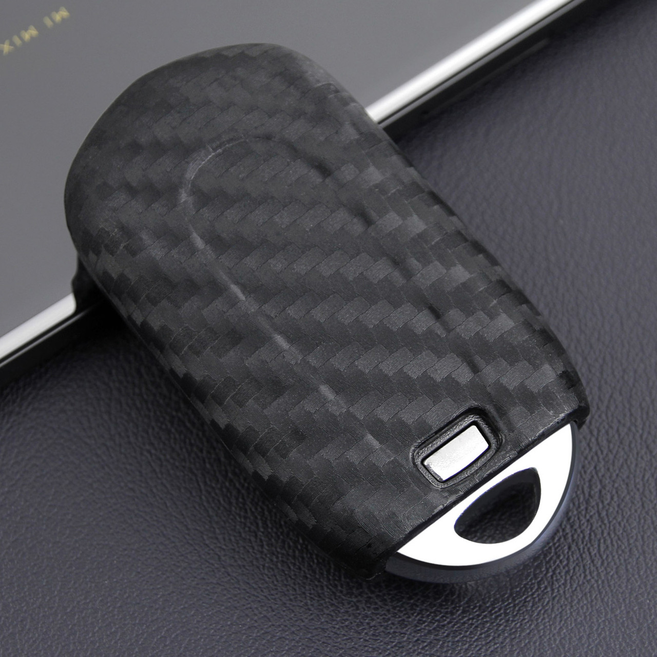 2017-2019 Buick Enclave LaCrosse Regal Leather Silicone Car Key Case Cover With Buckle Generic
