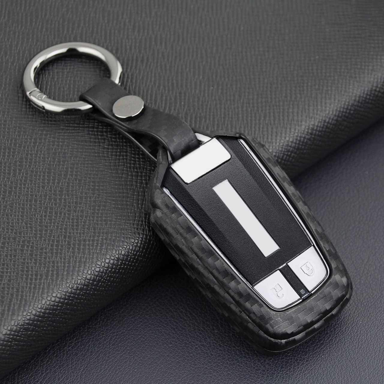 2017-2019 Isuzu D-Max MU-X Leather Silicone Car Key Case Cover With Buckle Generic