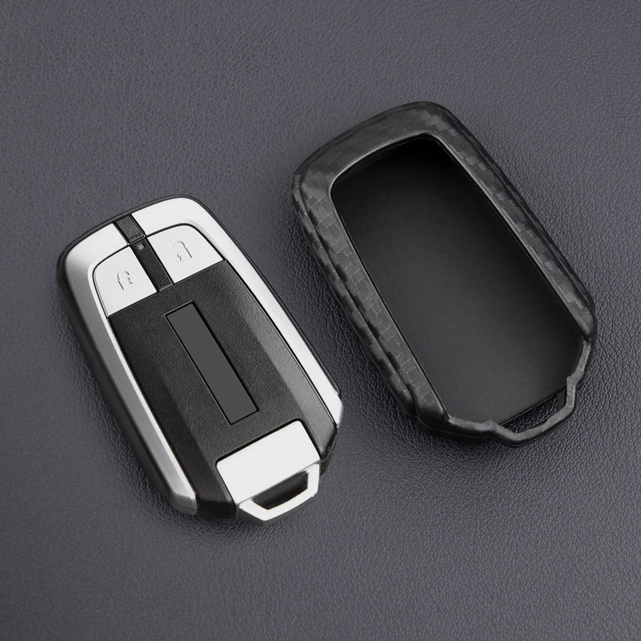 2017-2019 Isuzu D-Max MU-X Leather Silicone Car Key Case Cover With Buckle Generic