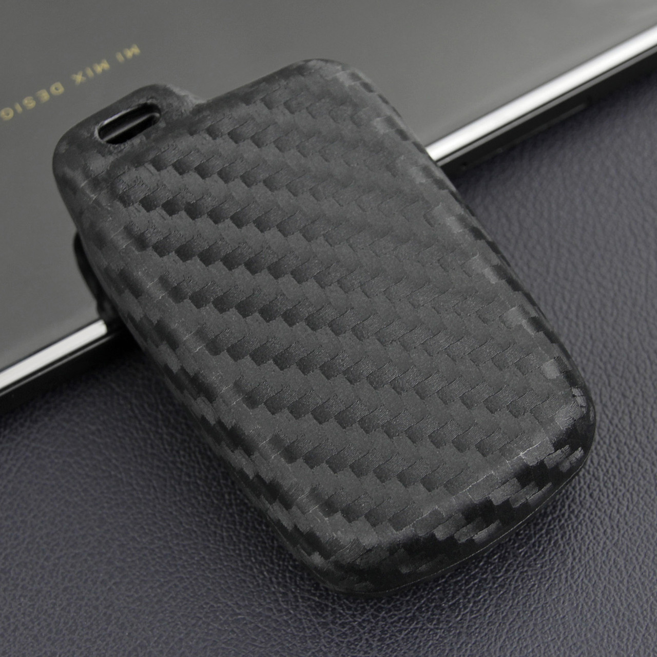 2012-2019 Toyota Highlander Corolla RAV4 Avalon Camry Leather Silicone Car Key Case Cover With Buckle Generic