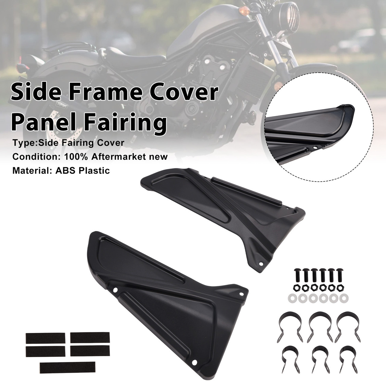 2017-2022 Honda Rebel CMX 250 300 500 Side Frame Cover Panel Fairing Generic