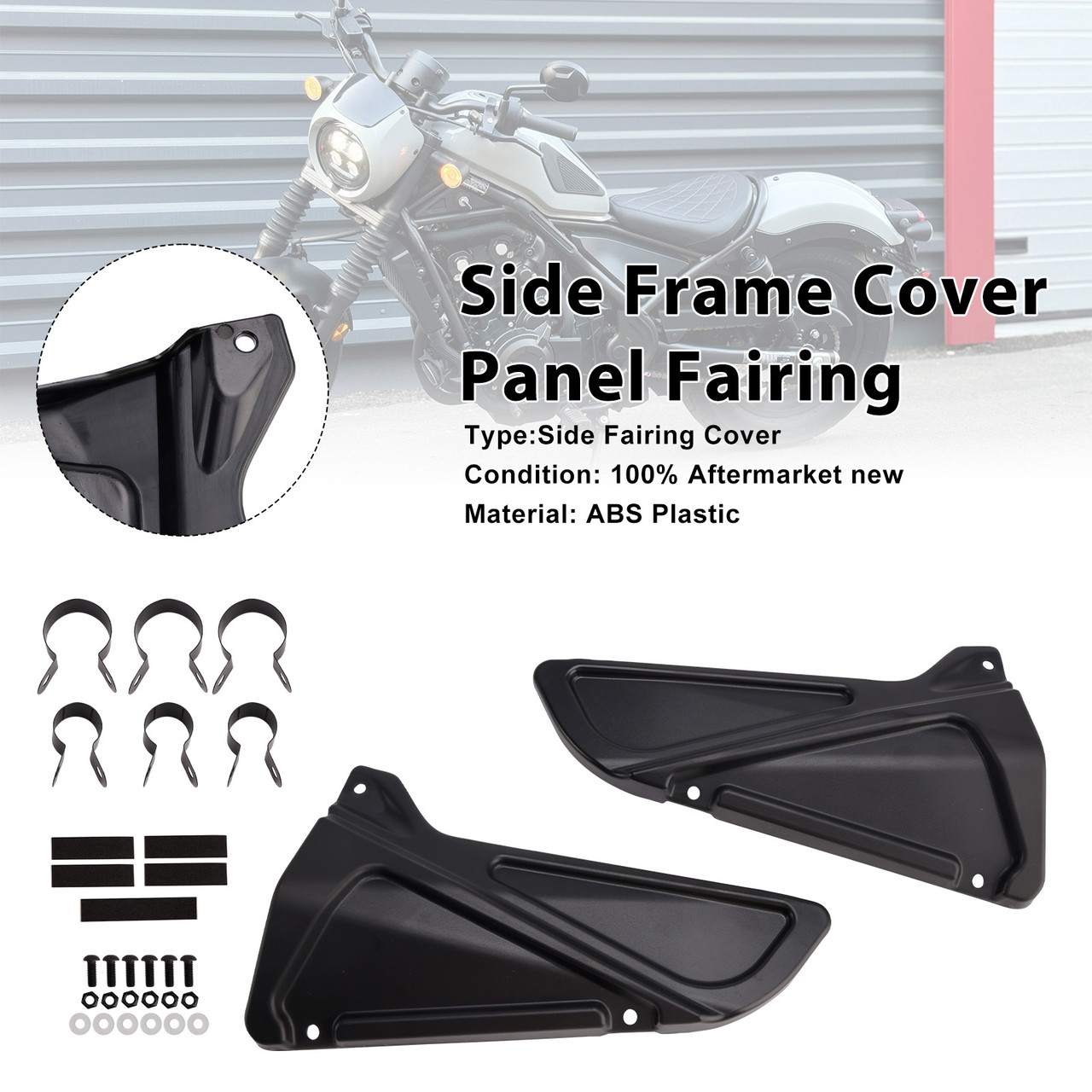 2017-2022 Honda Rebel CMX 250 300 500 Side Frame Cover Panel Fairing Generic