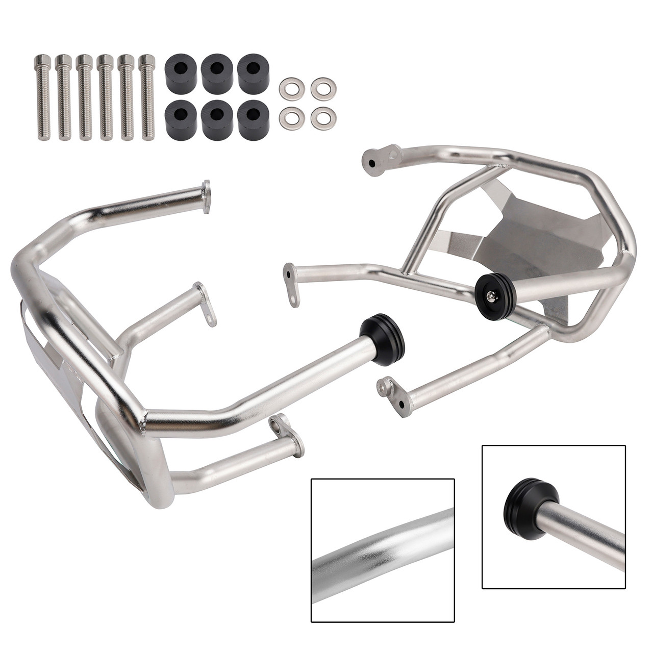 2024-2026 BMW R1300GS Lower Engine Guard Frame Crash Bar Steel Silver Generic